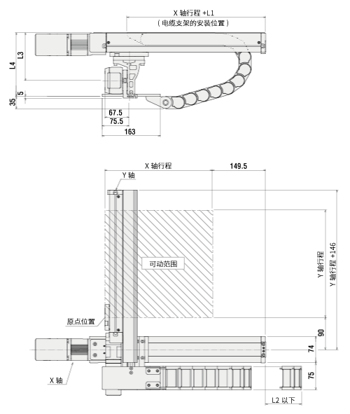 變更后的電纜線夾安裝位置 模式2